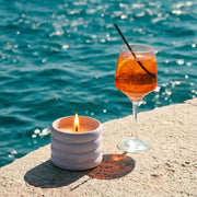 Ridged Ceramic Soy Candle