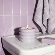 Ridged Ceramic Soy Candle