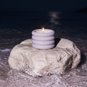 Ridged Ceramic Soy Candle