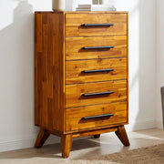 Mid-Century Solid Wood Tall Dresser