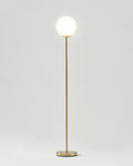 Brass Globe LED Floor Lamp