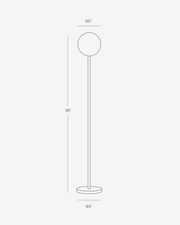 Brass Globe LED Floor Lamp