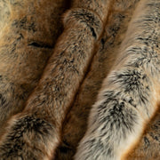 Tonal Stripe Faux Fur Throw — back and side profile detail