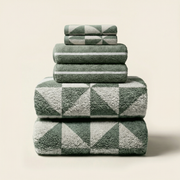 Striped Cotton Bath Towel Set