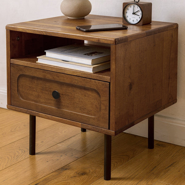 Solid Wood Single-Drawer Nightstand
