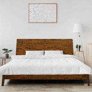 Solid Wood Platform Bed Frame — back and side profile detail
