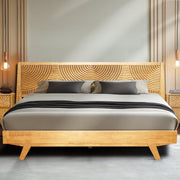Carved Rubber Wood Platform Bed Frame — additional product view 18