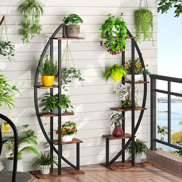 Arc Metal Five-Shelf Plant Stand Set