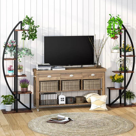 Arc Metal Five-Shelf Plant Stand Set