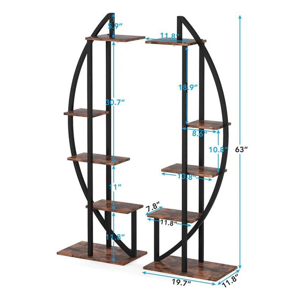 Arc Metal Five-Shelf Plant Stand Set
