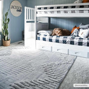 High-Low Texture Fringe Area Rug
