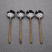 Gold-Tone Perforated Olive Spoon Set