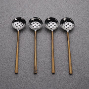 Gold-Tone Perforated Olive Spoon Set