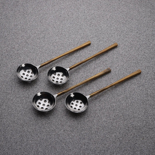 Gold-Tone Perforated Olive Spoon Set