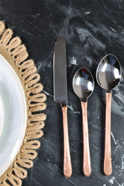 Beveled Handle Stainless Flatware Set