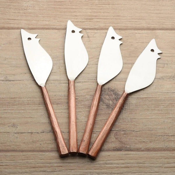 Mouse-Shaped Stainless Steel Cheese Spreader Set