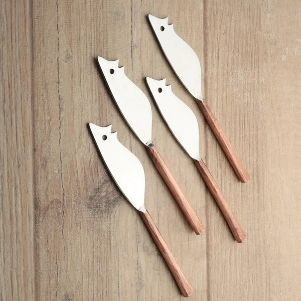 Mouse-Shaped Stainless Steel Cheese Spreader Set