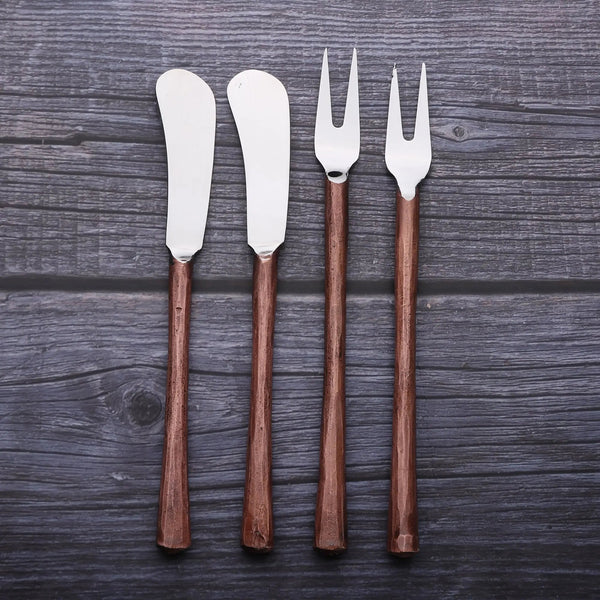 Textured Handle Cheese Tool Set in a styled home setting