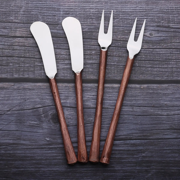 Close-up of material and construction detail — Textured Handle Cheese Tool Set