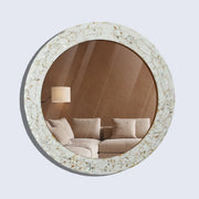Mother of Pearl Inlay Round Wall Mirror
