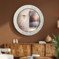 Mother of Pearl Inlay Round Wall Mirror