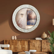 Mother of Pearl Inlay Round Wall Mirror
