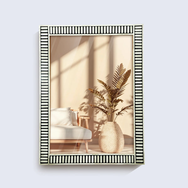 Bone Resin Inlay Wall Mirror