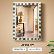 Bone Resin Inlay Wall Mirror