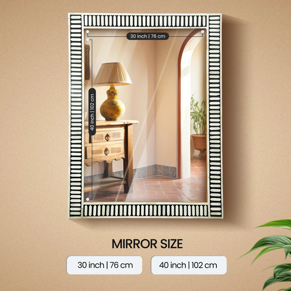 Bone Resin Inlay Wall Mirror