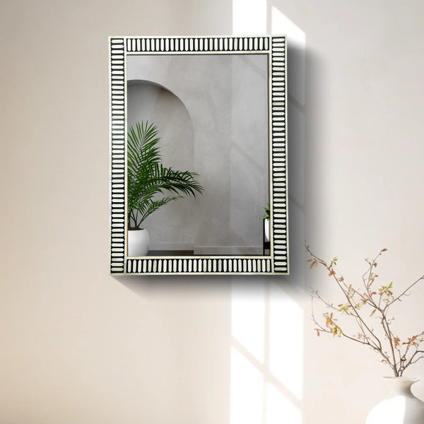 Bone Resin Inlay Wall Mirror