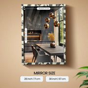 Bone Inlay Geometric Wall Mirror