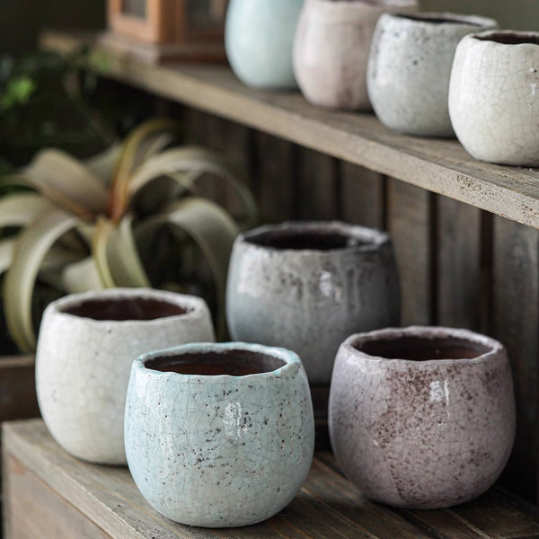 Crackle Glaze Ceramic Pot Set