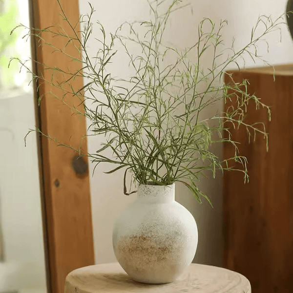 Matte Cement Globe Vase