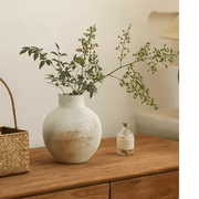 Matte Cement Globe Vase