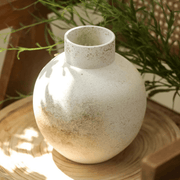 Matte Cement Globe Vase