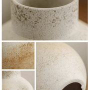 Matte Cement Globe Vase