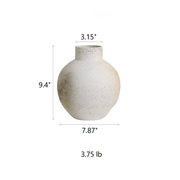 Matte Cement Globe Vase
