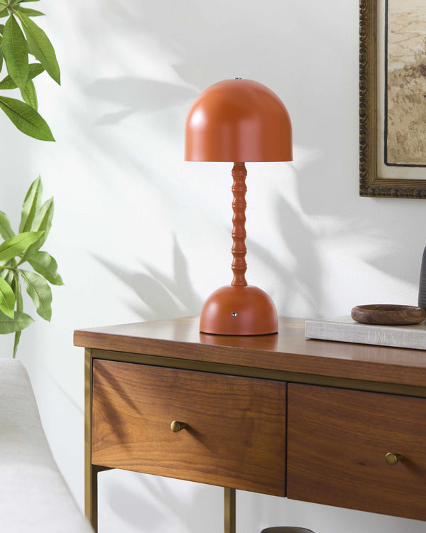 Terracotta Dome Metal Table Lamp