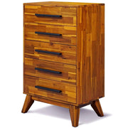 Mid-Century Solid Wood Tall Dresser
