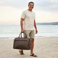 Full-Grain Leather Weekender Duffel Bag
