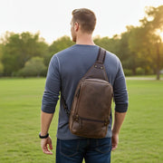 Full-Grain Leather Crossbody Sling Bag