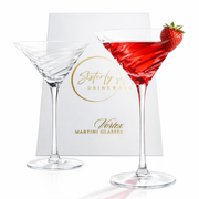Vortex Crystal Martini Glasses – Set of 2 Luxury Stemware – cocktail glasses (view 2) | Roost & Roam