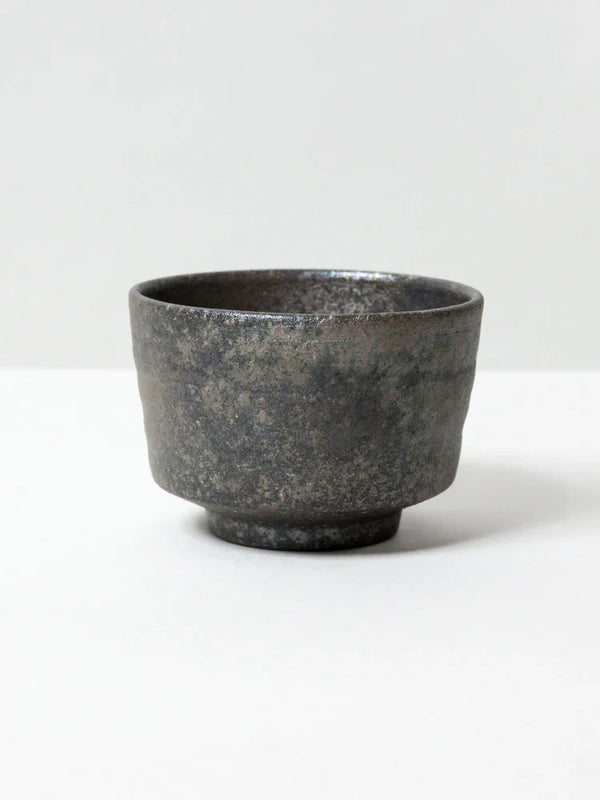 Ibushi Dark-Glaze Ceramic Matcha Bowl