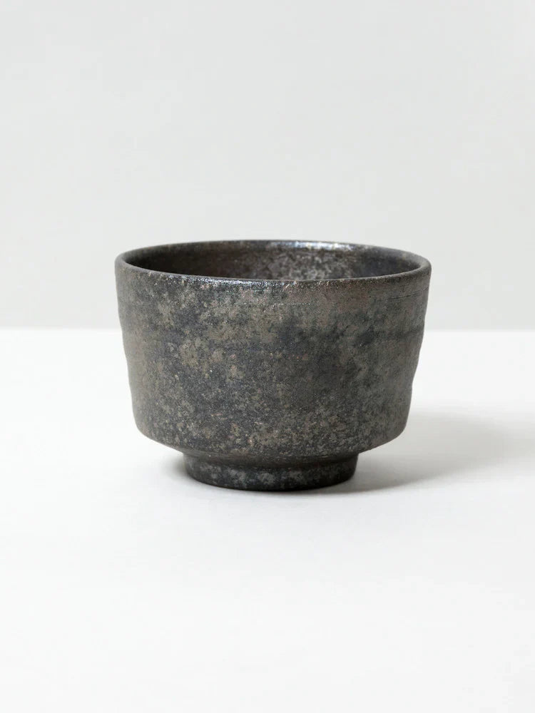Ibushi Dark-Glaze Ceramic Matcha Bowl