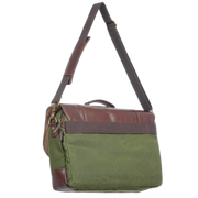 Waxed Canvas Leather Laptop Messenger Bag