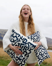 Abstract Print Cotton Slub Pillow
