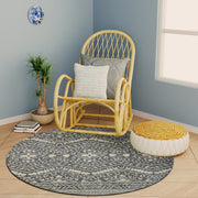 Hand-Tufted Wool Round Rug