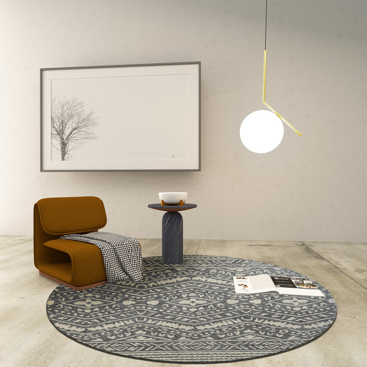 Hand-Tufted Wool Round Rug