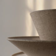 Tiered Organic Cotton Pendant Lamp — alternate color temperature setting