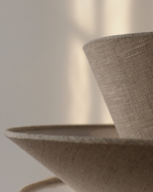 Tiered Organic Cotton Pendant Lamp